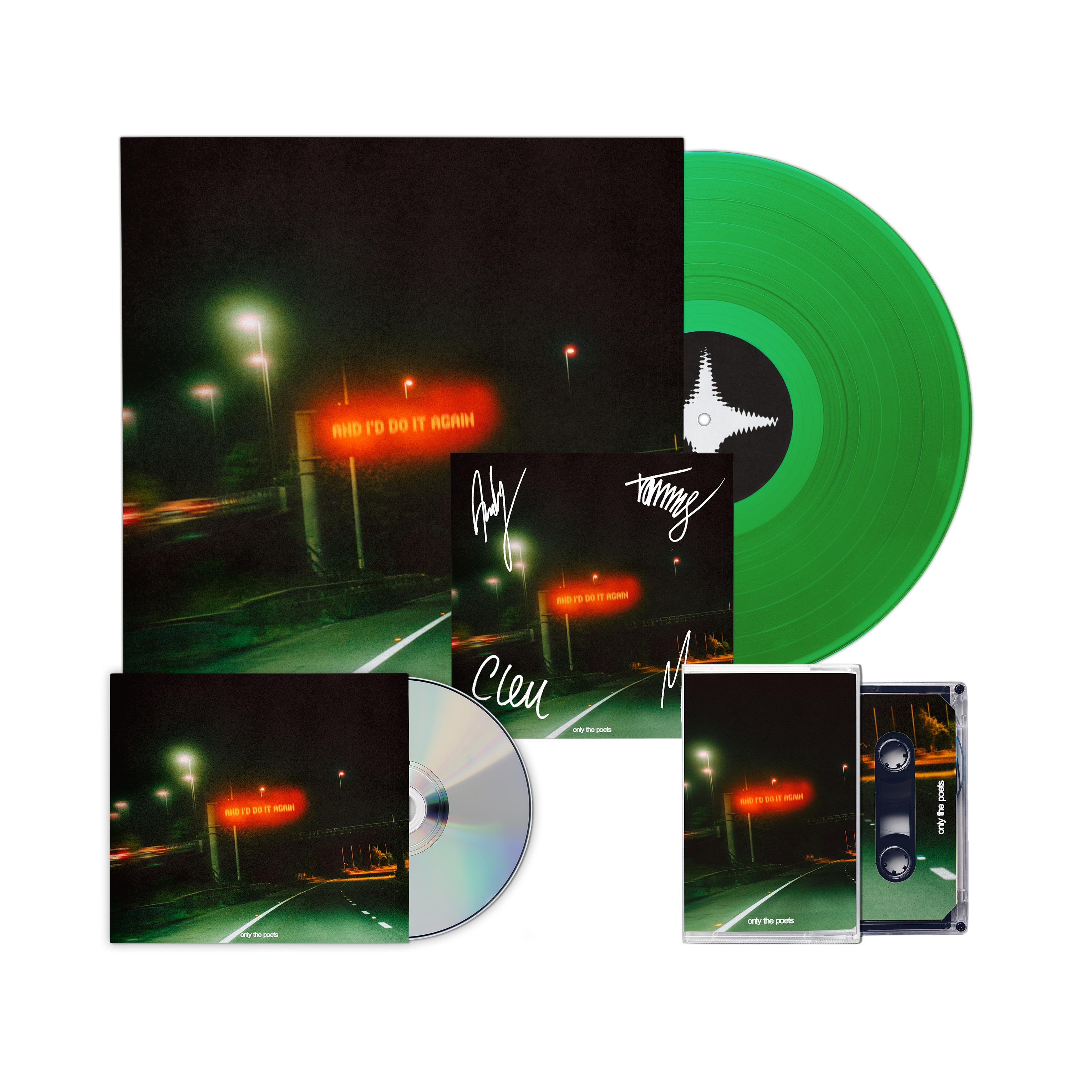 and i'd do it again - Store Exclusive Colour Vinyl, CD, Cassette + Signed Art Card Bundle