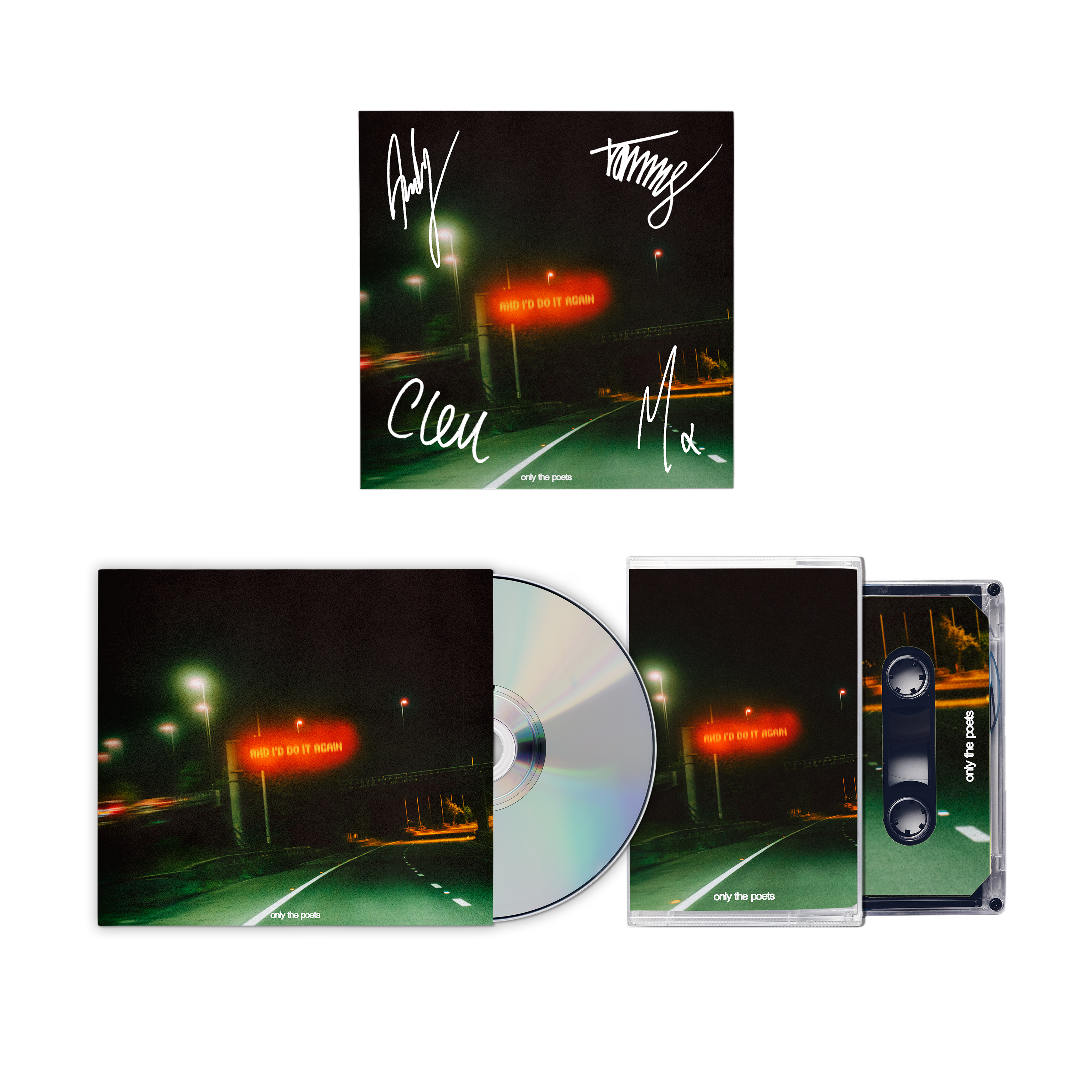 and i'd do it again - CD, Cassette + Signed Art Card Bundle